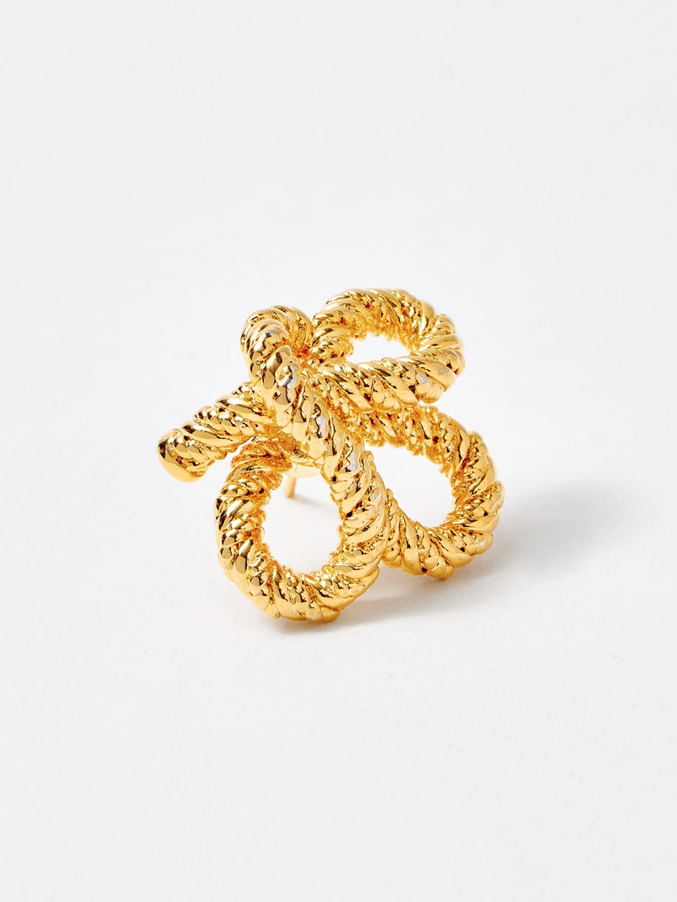 Vintage Croissant Studs - Golden Twist Earrings