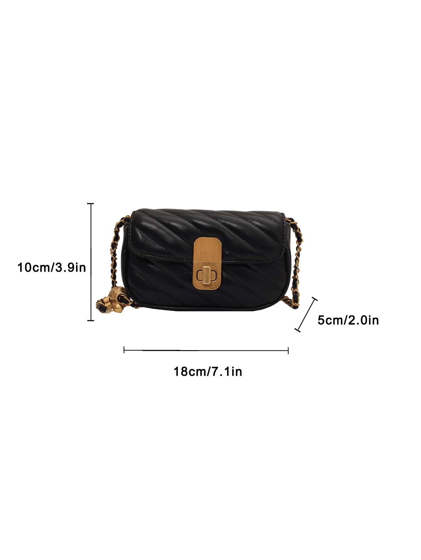 Minimal Quilted Chain Shoulder Bag