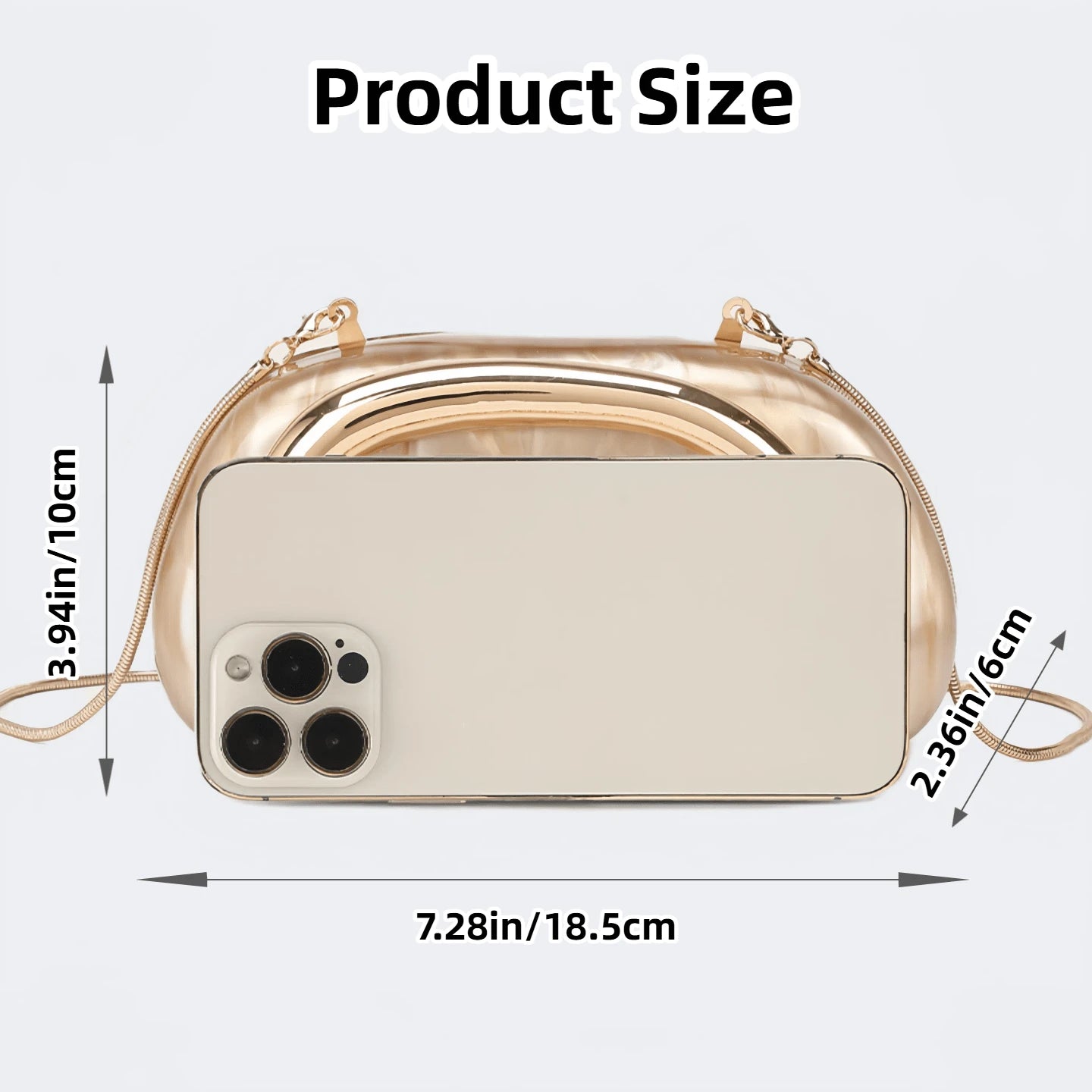 Pearl Curve Sculptural Clutch