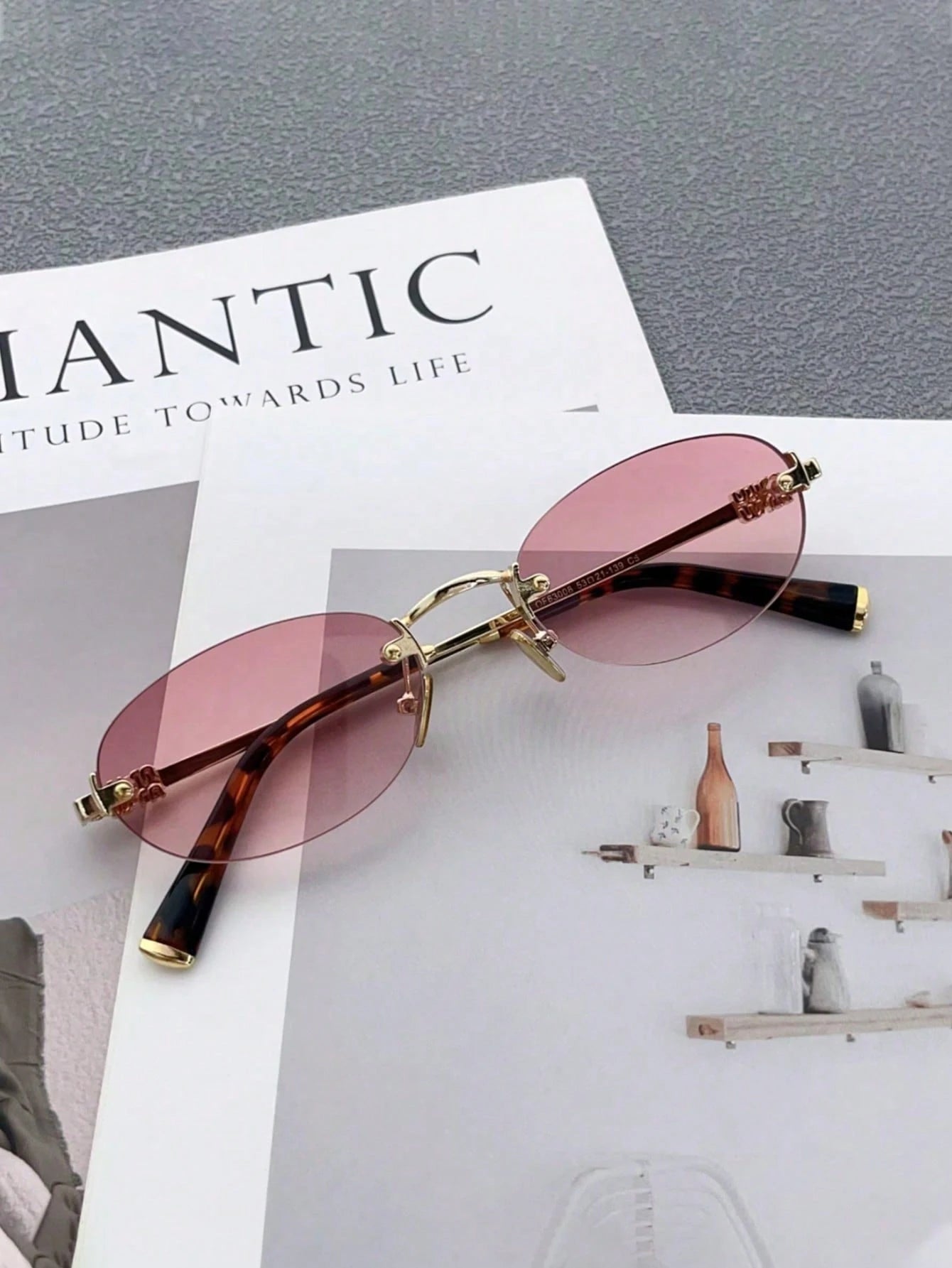 Eclipse Frameless Oval Sunglasses – Y2K Luxe