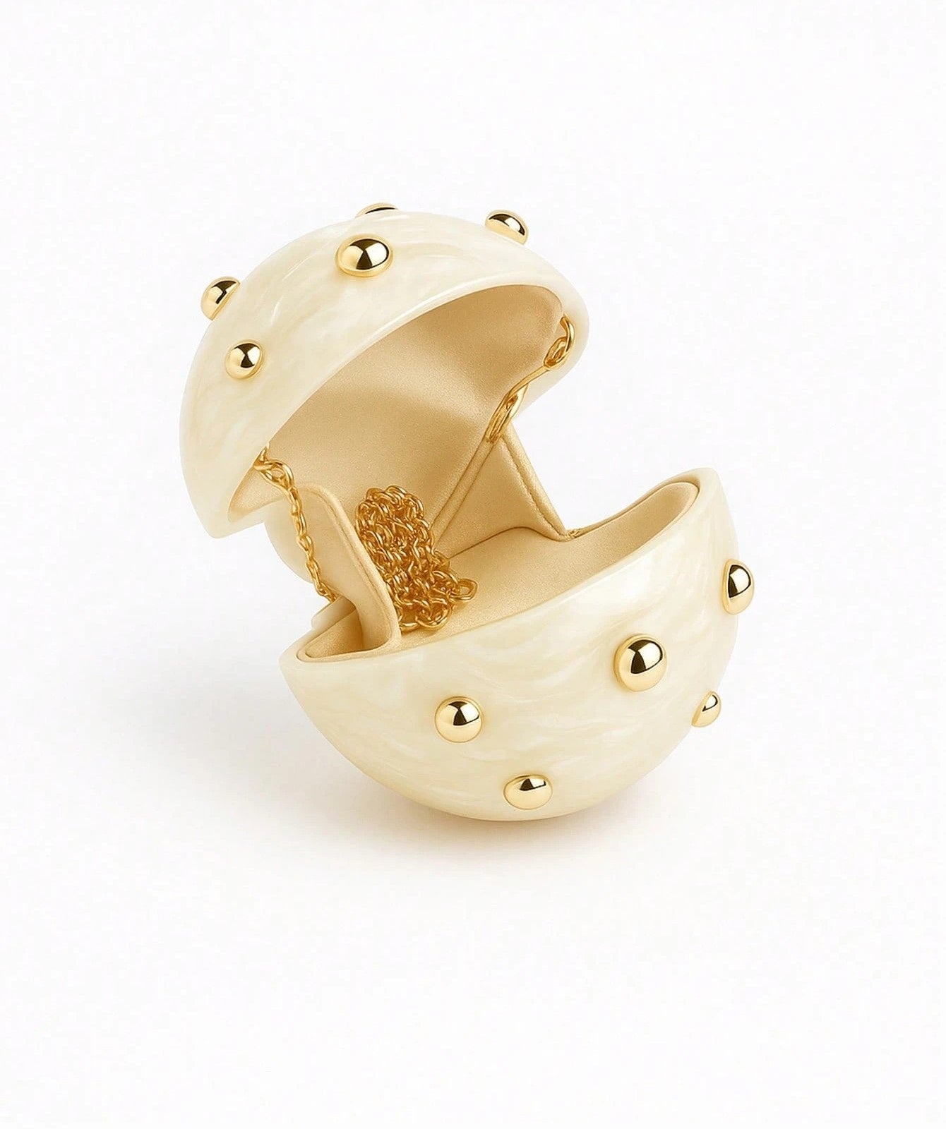 Pearl Mushroom Mini Statement Bag