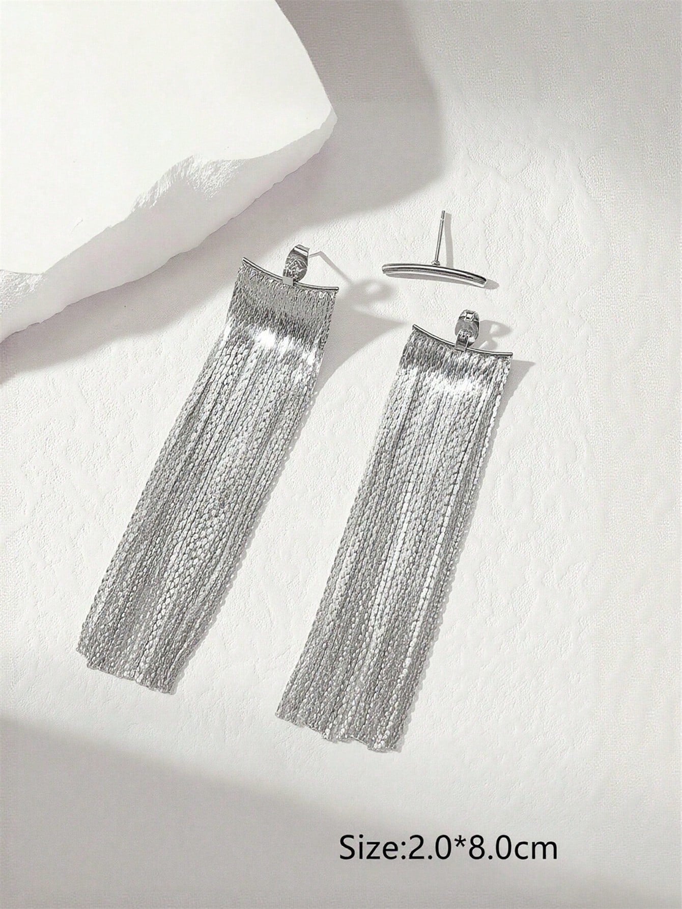 Metal Chain Tassel Pendant Earrings