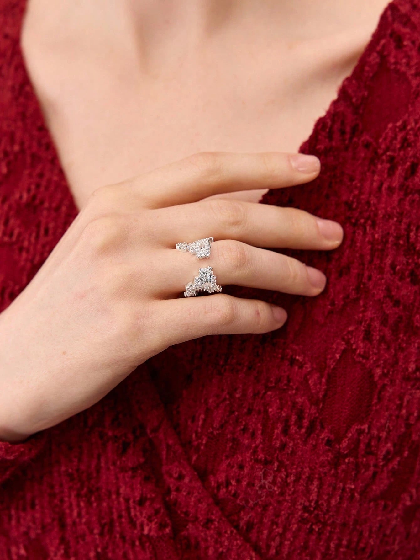 Modern Diamond Statement Ring