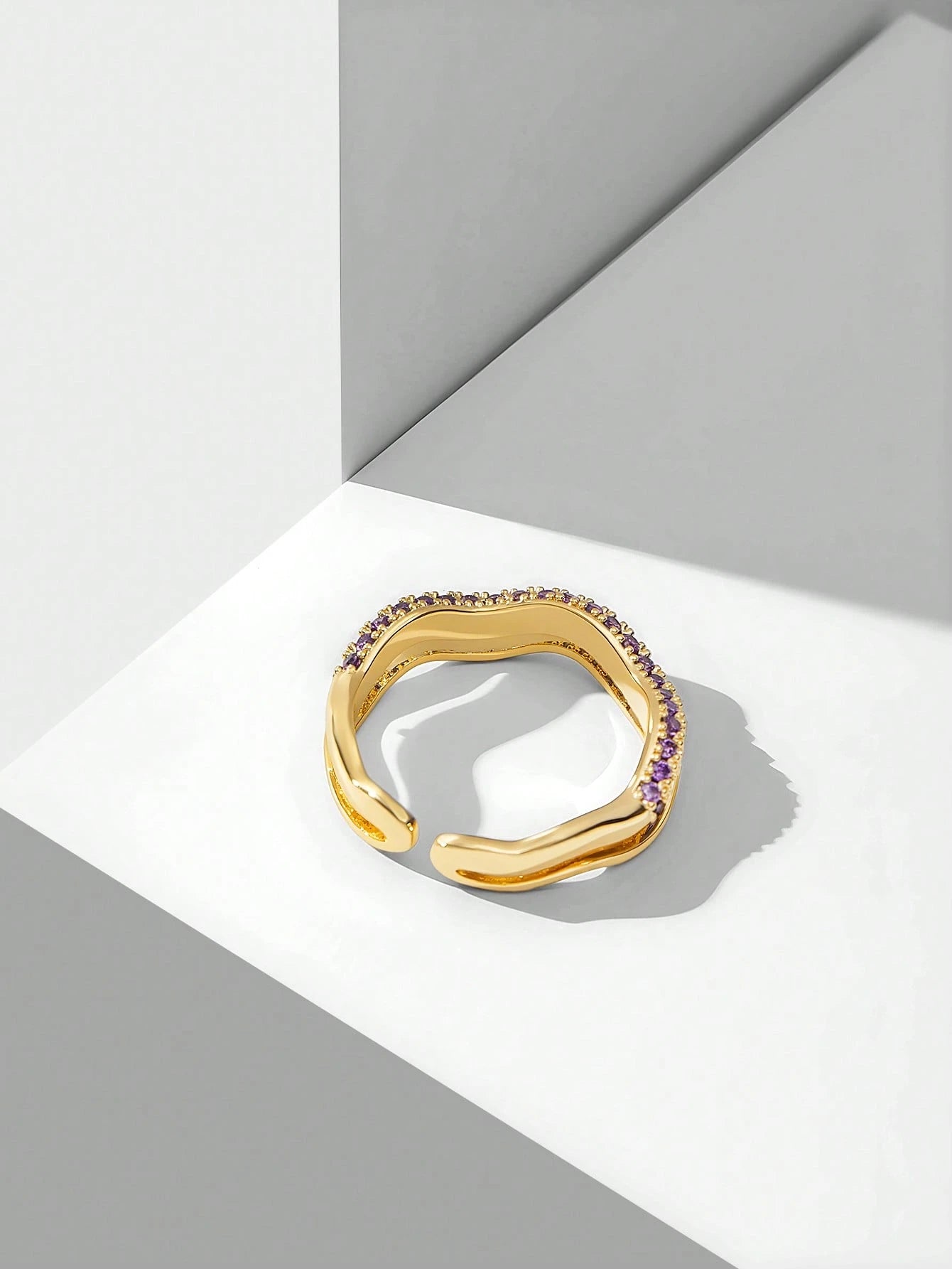 Aurora Wave Gold Plated Ring