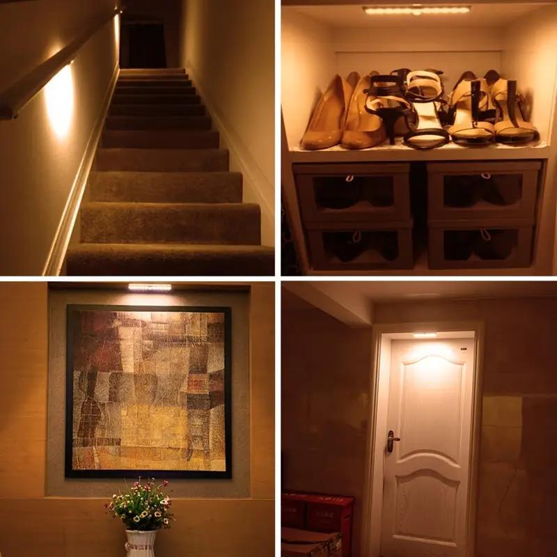 Bedside Ambient LED Night Light – Under Cabinet &amp; Wall Mounted Warm Glow Light