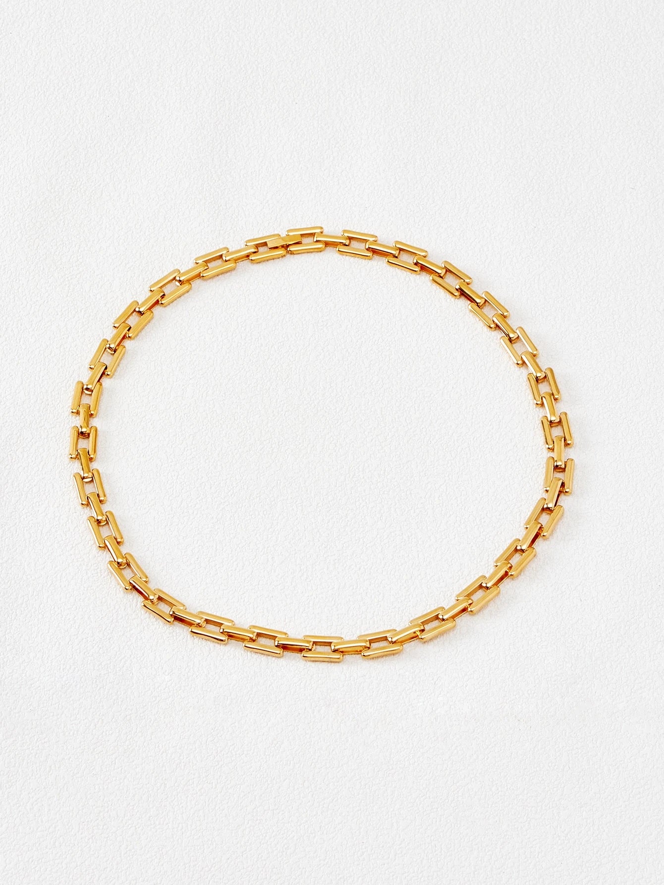 Sculptural Gold-Tone Chain Necklace
