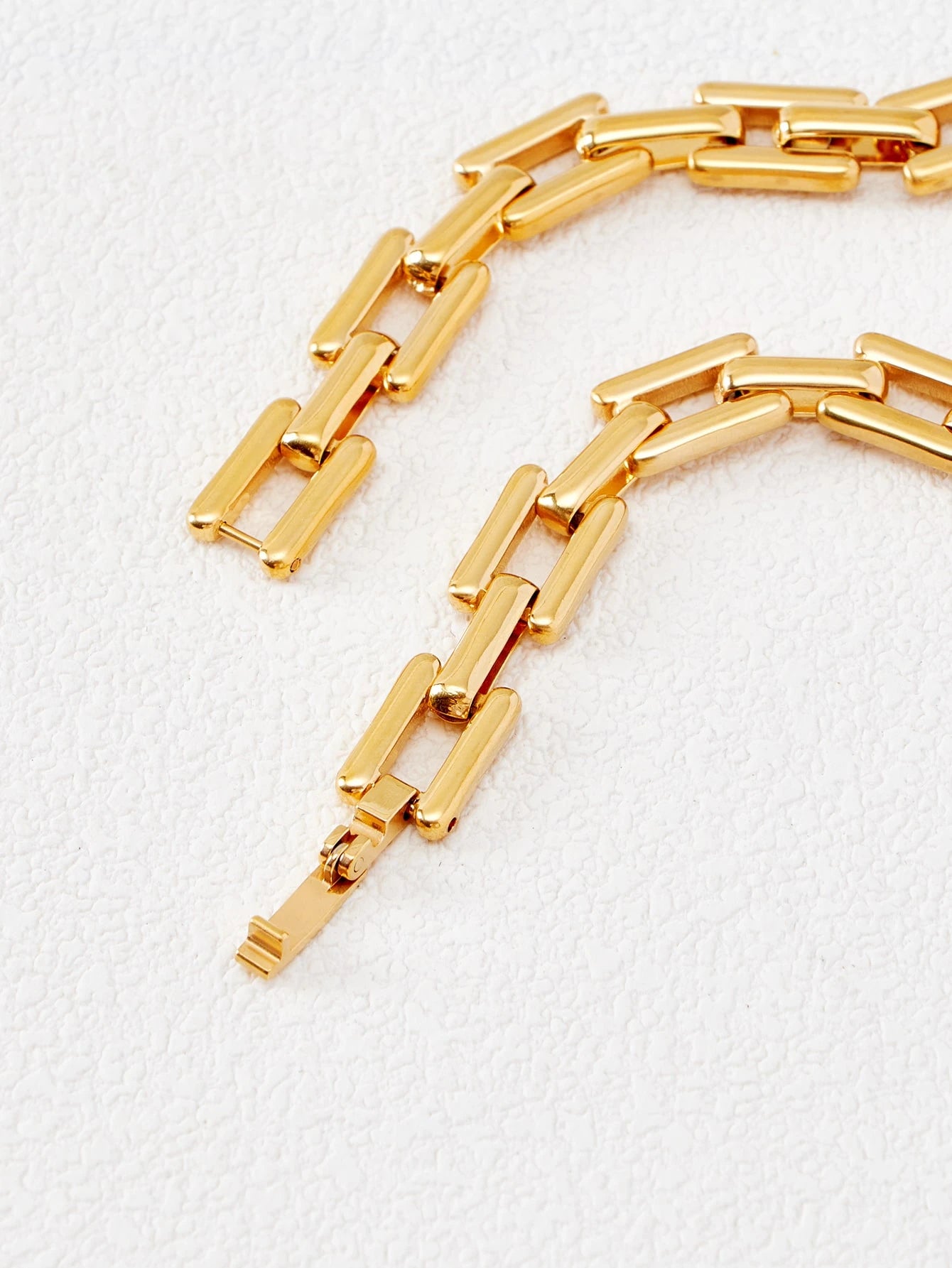 Sculptural Gold-Tone Chain Necklace