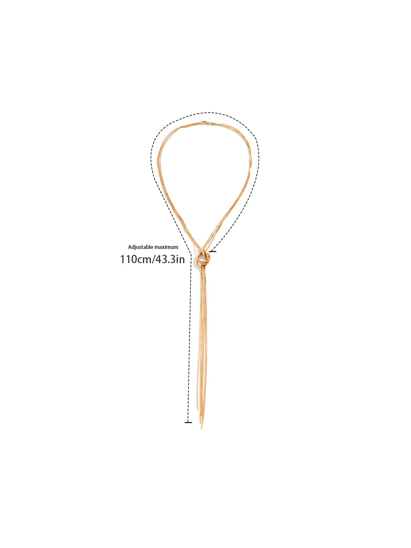 Minimal Knot Y Drop Necklace