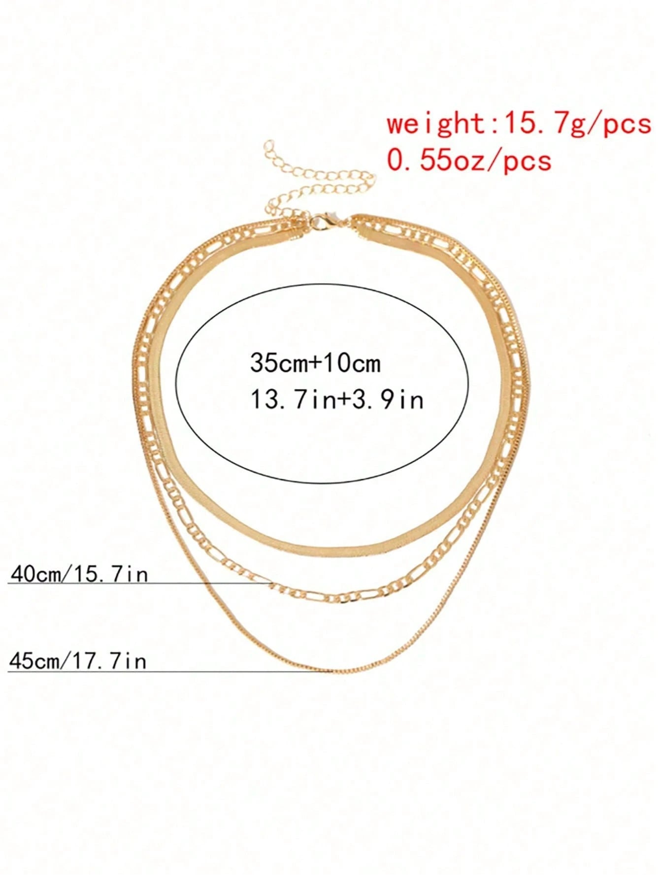 Golden Flow – Layered Look Thick Chain Necklace