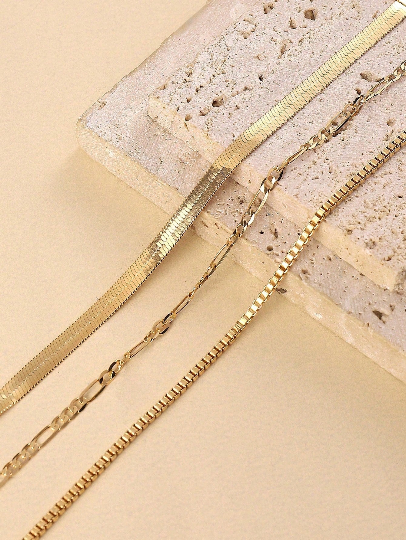 Golden Flow – Layered Look Thick Chain Necklace