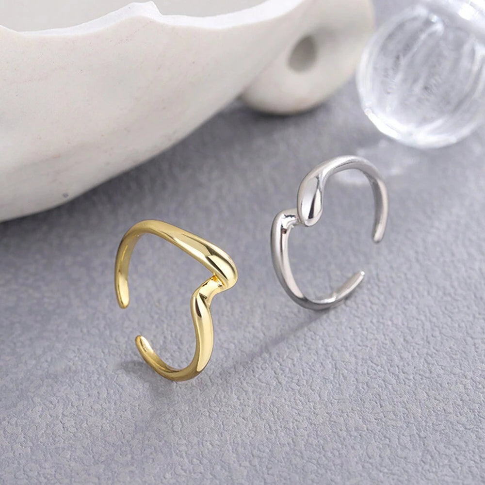 Aurora Sculptural Two-Tone Adjustable Ring