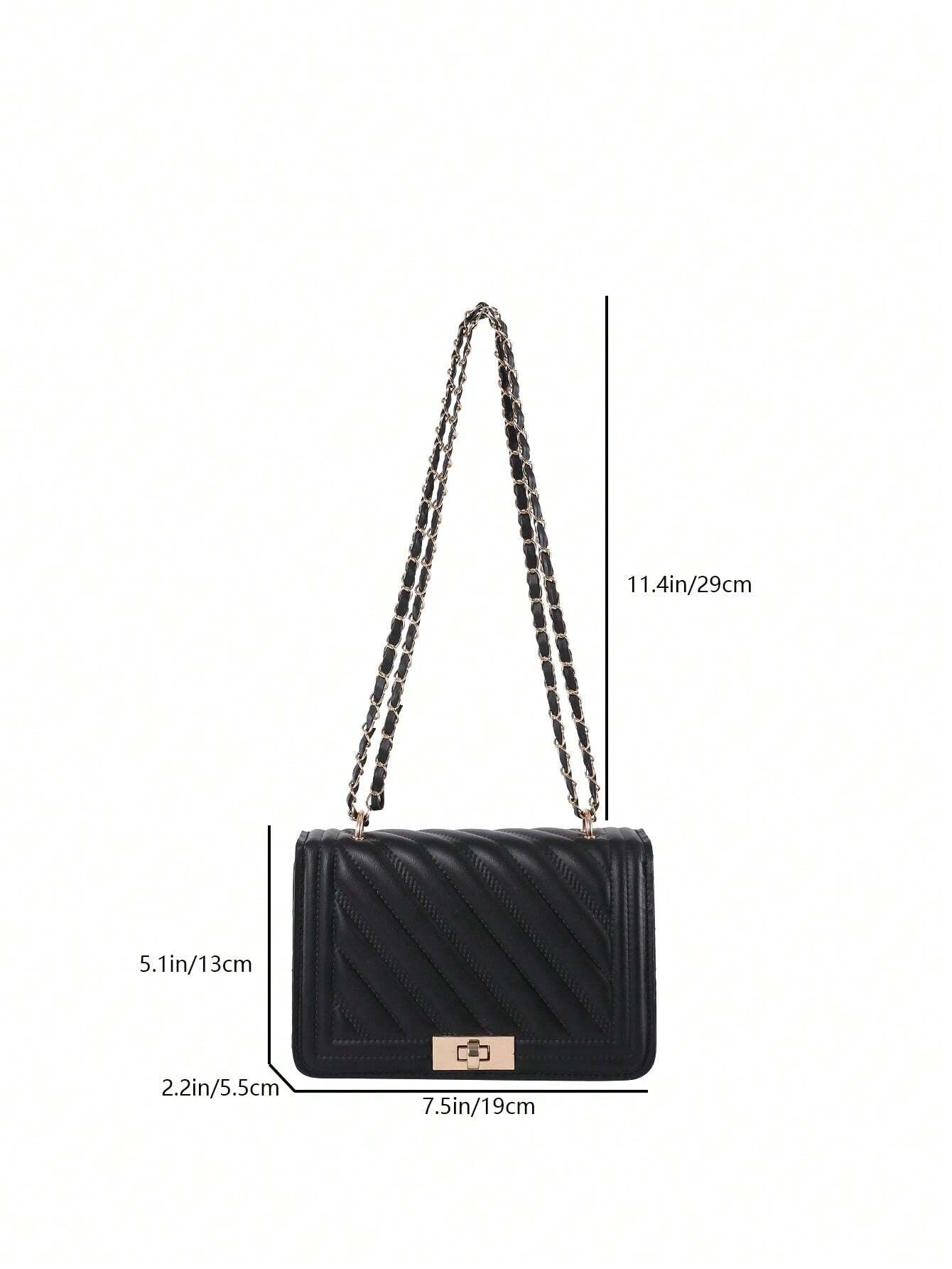 Minimal Quilted Chain Shoulder Bag