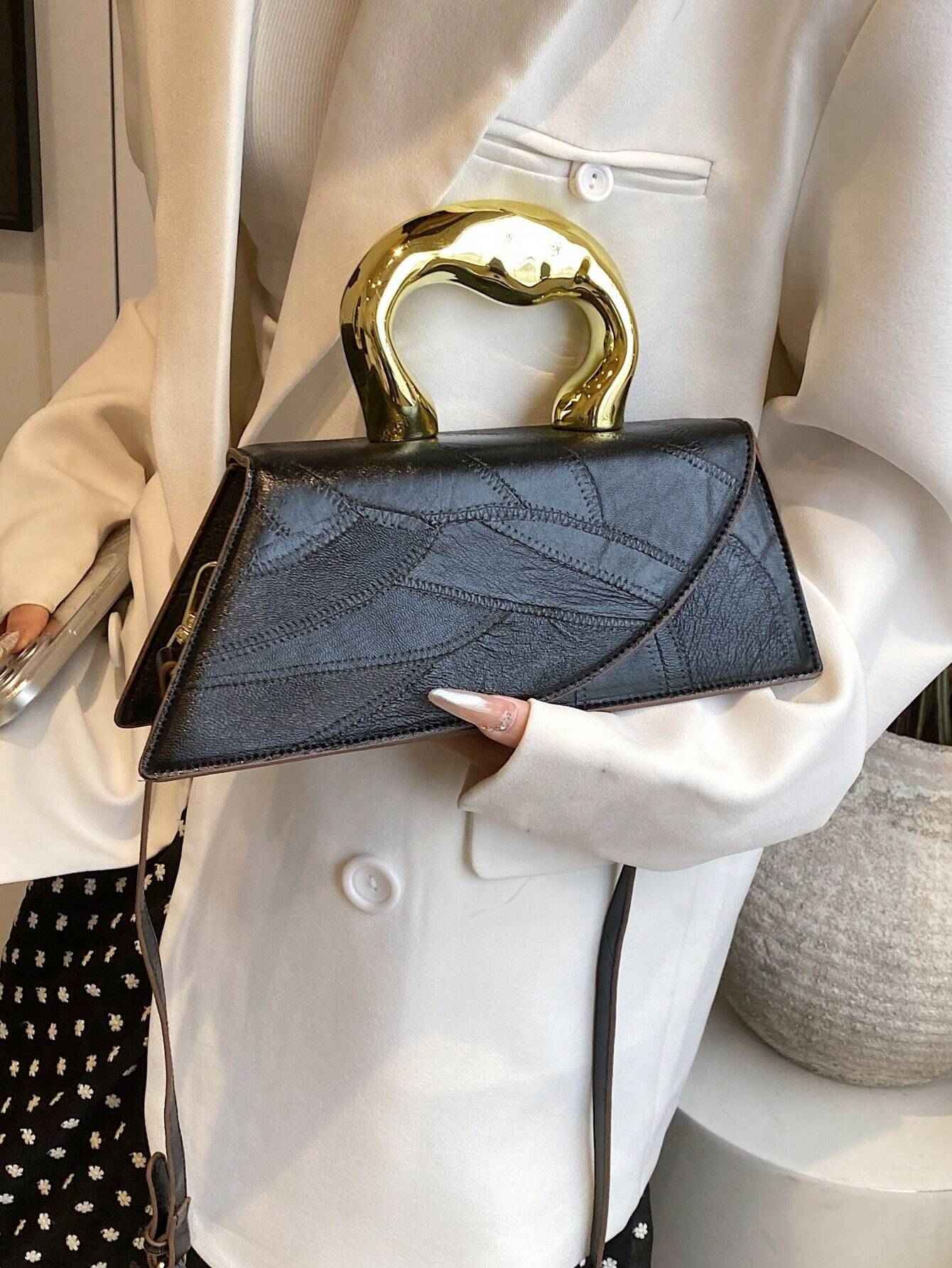Sculpted Handle Mini Bag