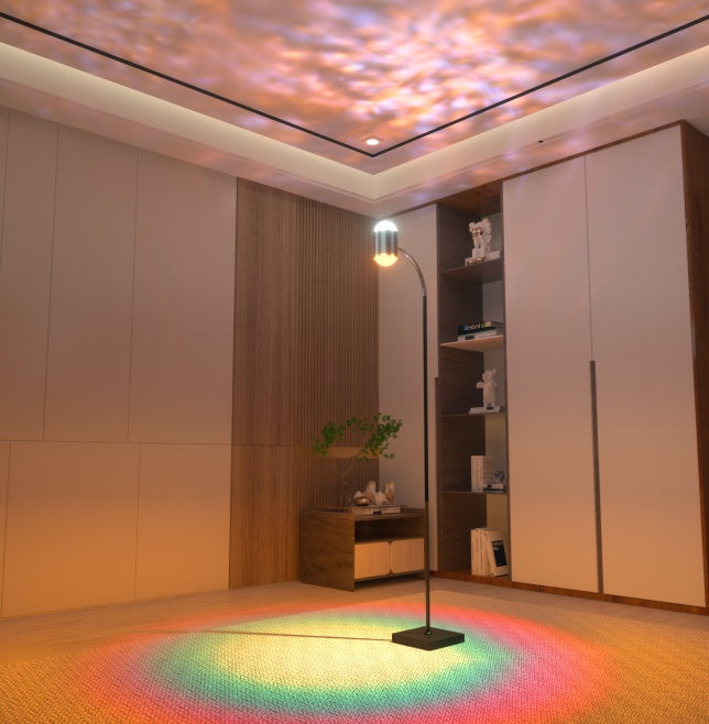Dual Head Sunset Aurora Floor Lamp Projector