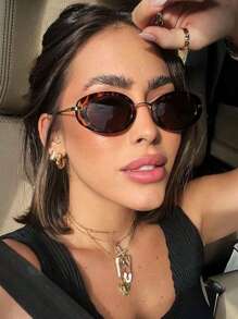Luna Oval Retro Sunglasses