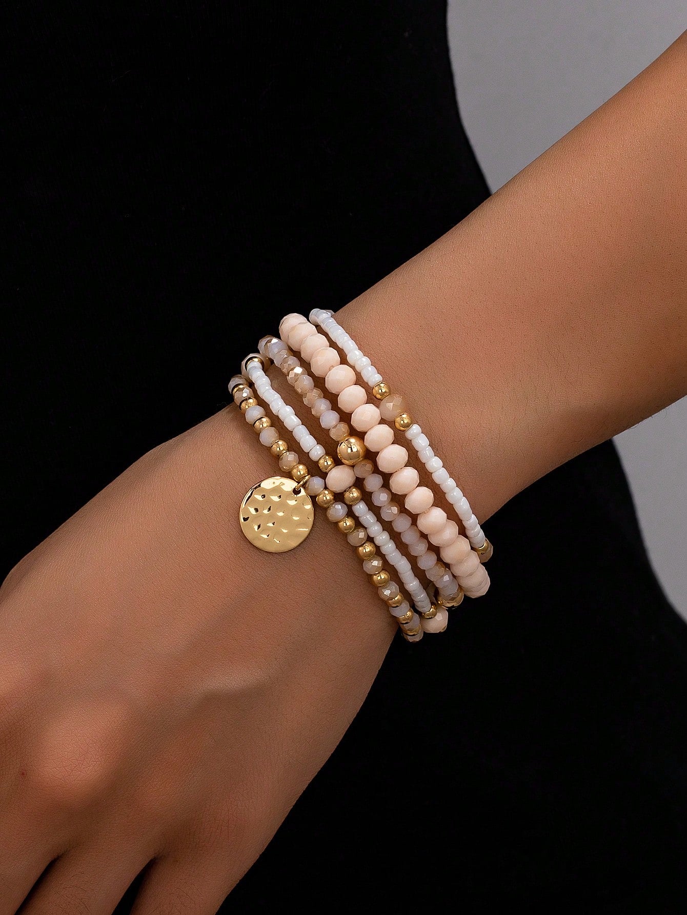 Bohemian Beaded Stretch Bracelet Set – 6 Pcs