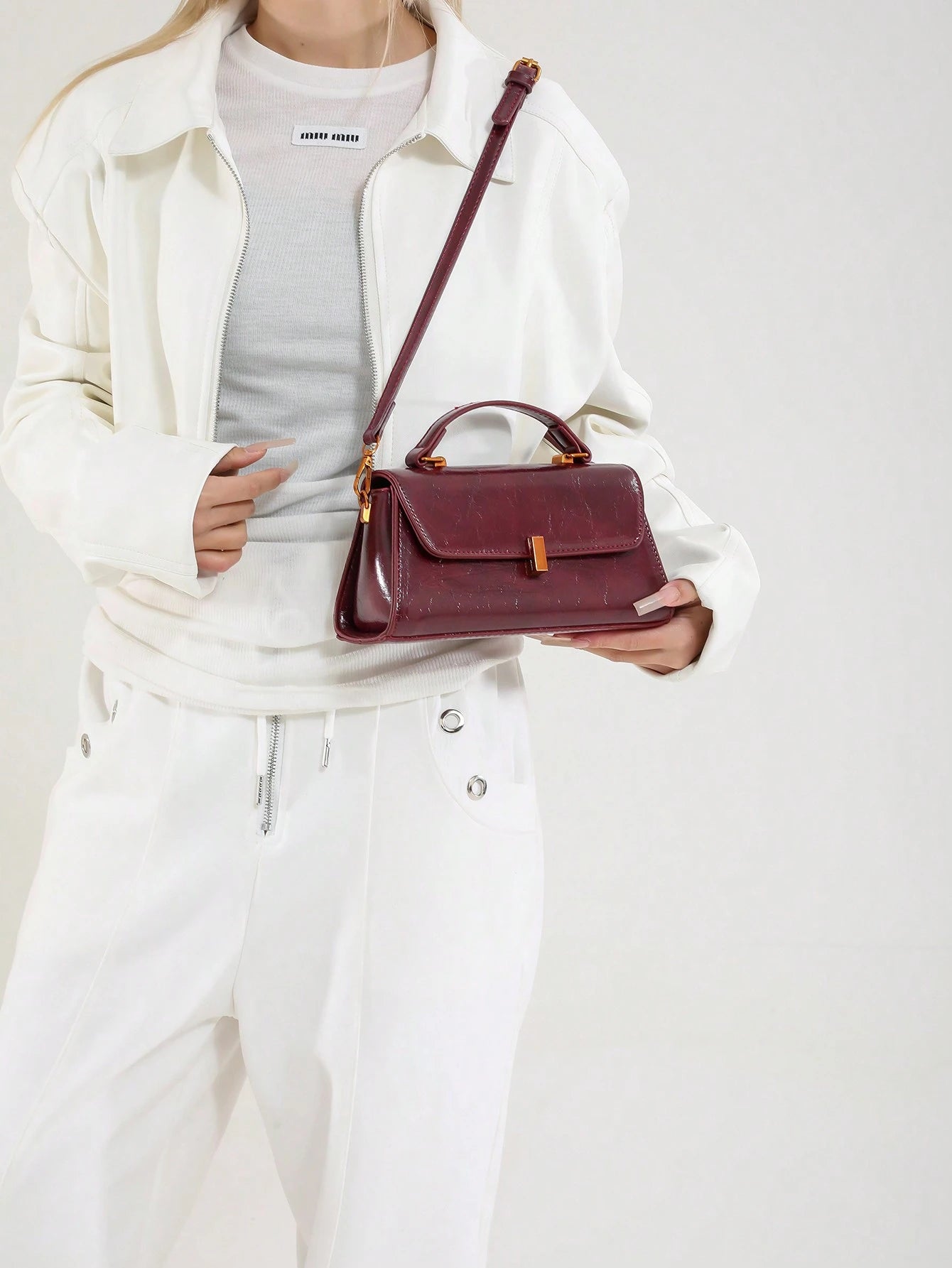 Glossy Mini Top Handle Bag