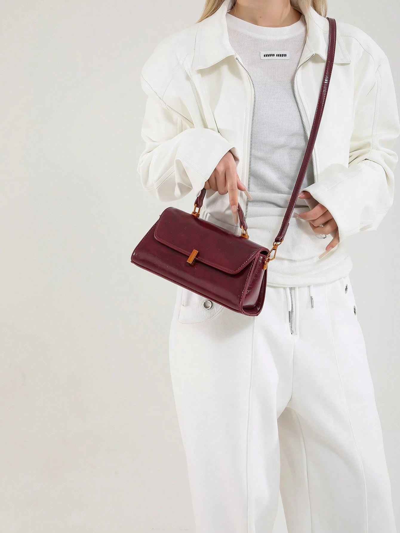 Glossy Mini Top Handle Bag