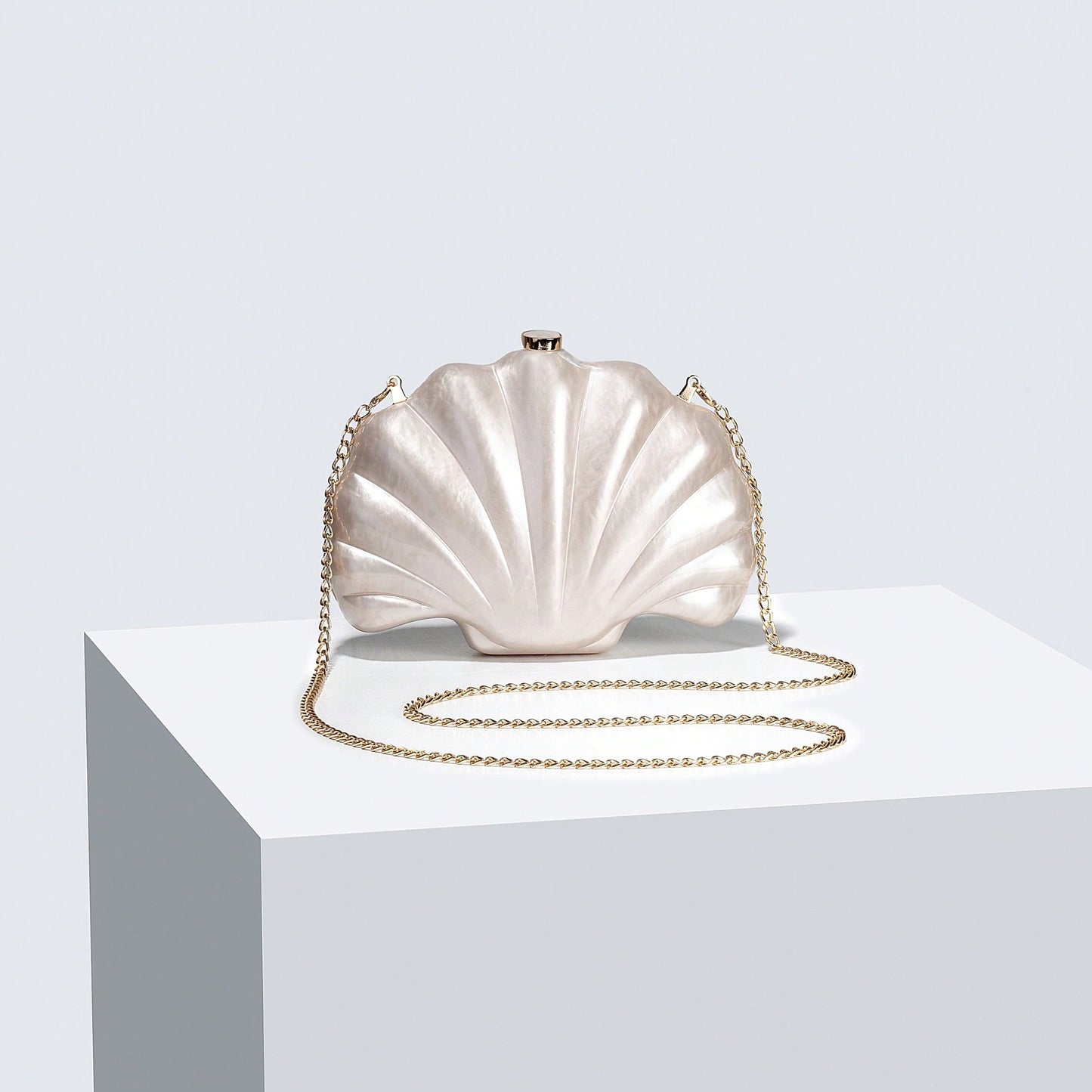 Pearl Shell Statement Clutch
