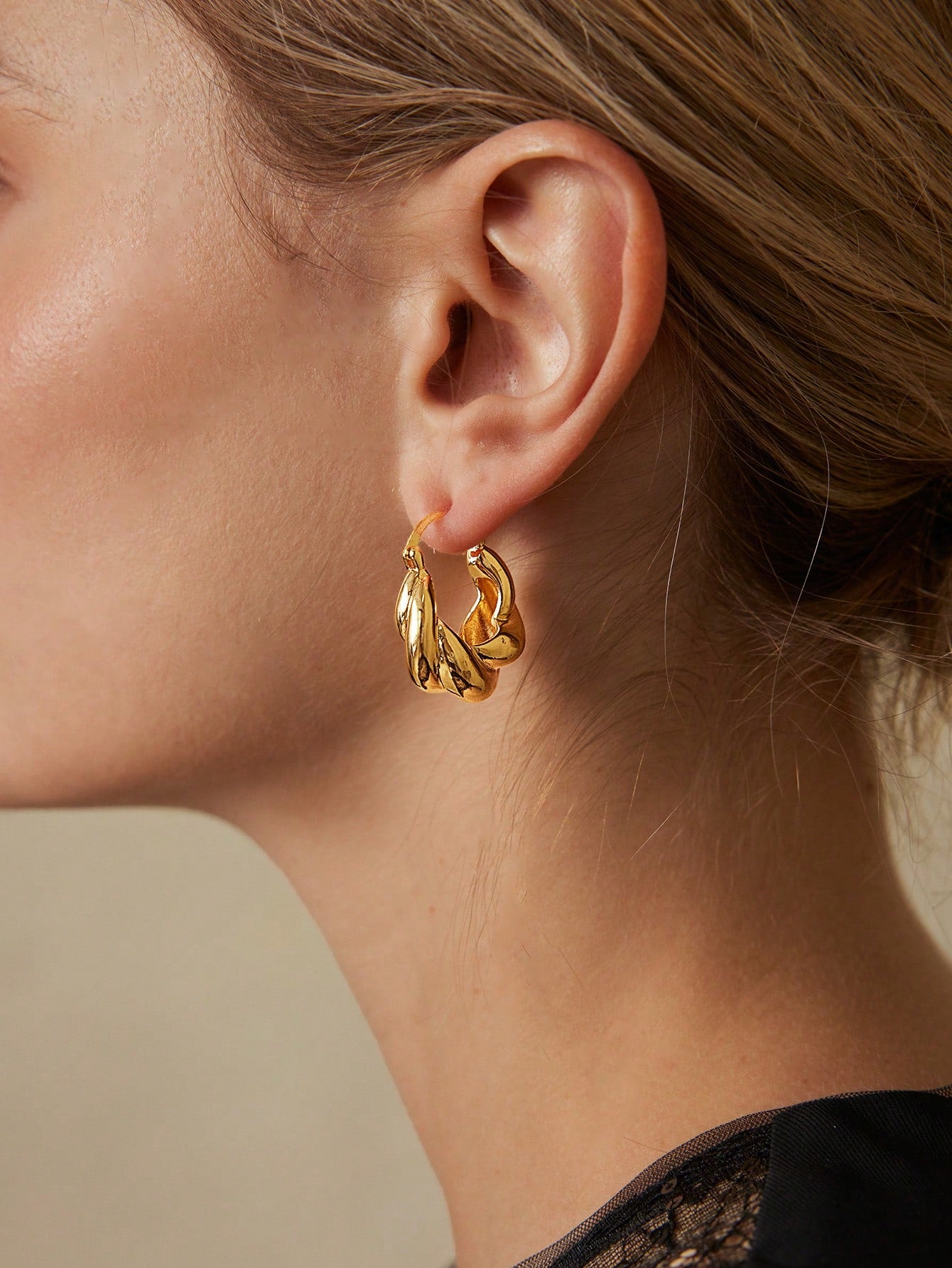 Heritage 18K Gold Plated Braided Studs