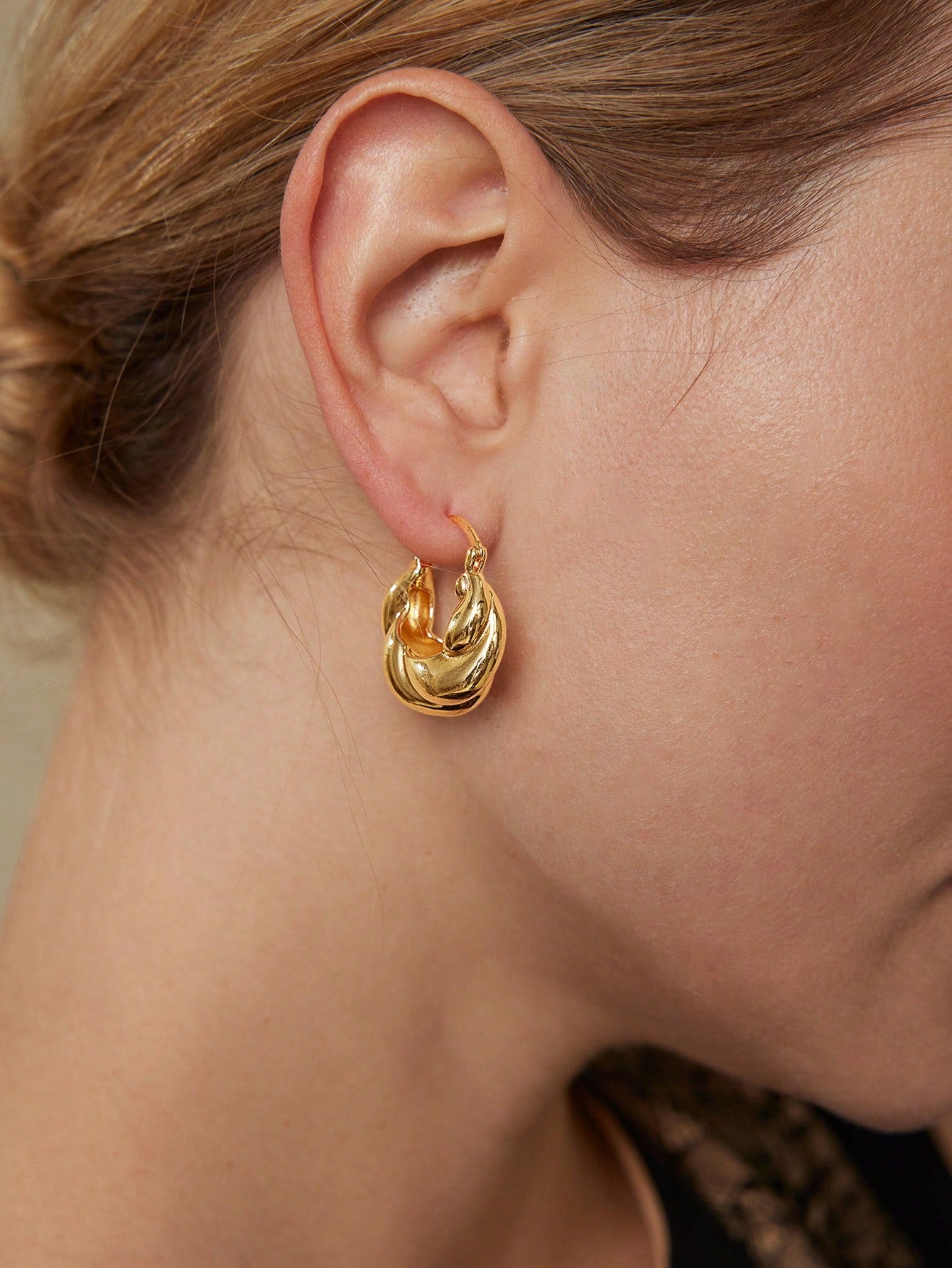 Heritage 18K Gold Plated Braided Studs