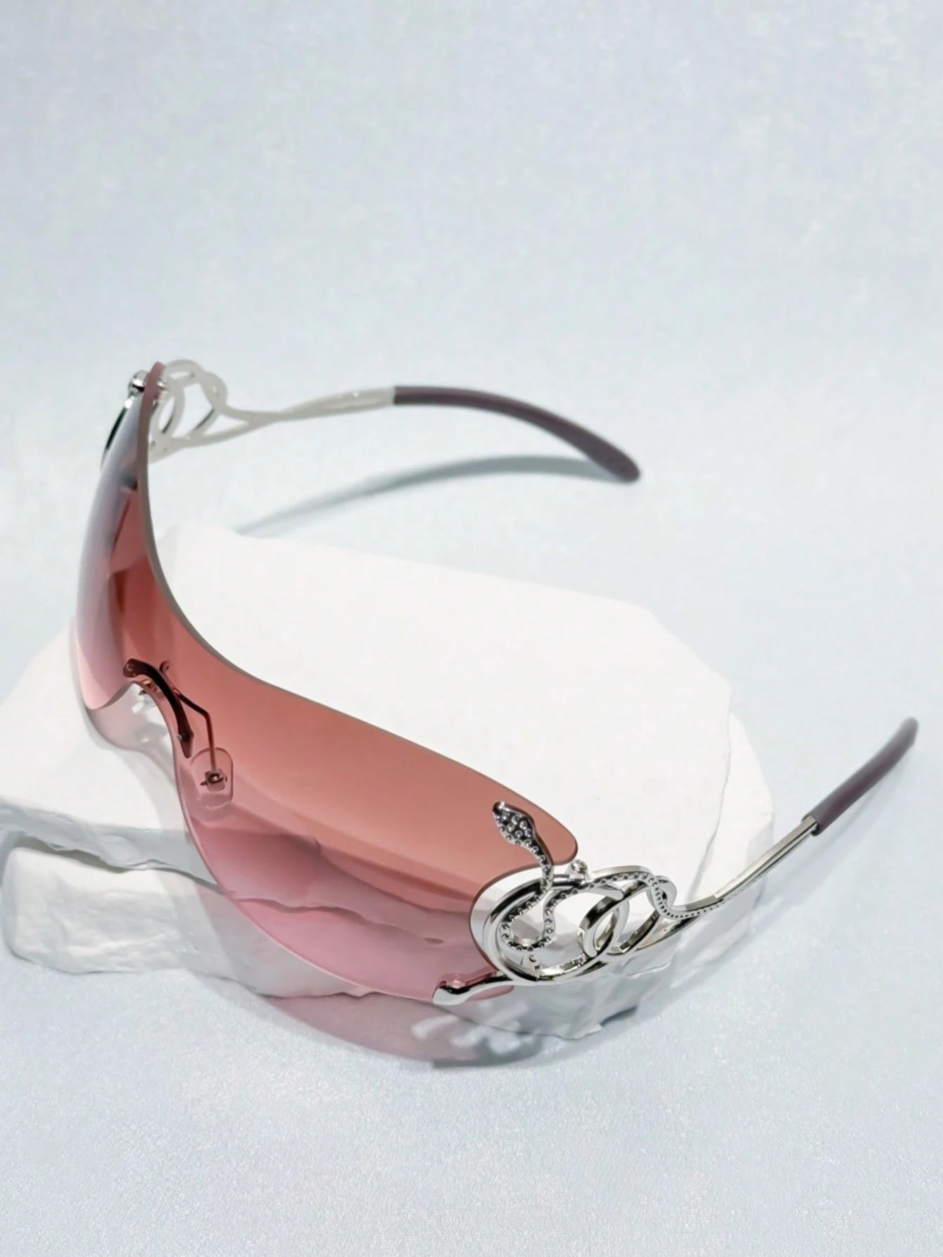 Serpentina Noire Shield Sunglasses