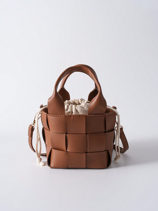 Woven Mini Top Handle Bag