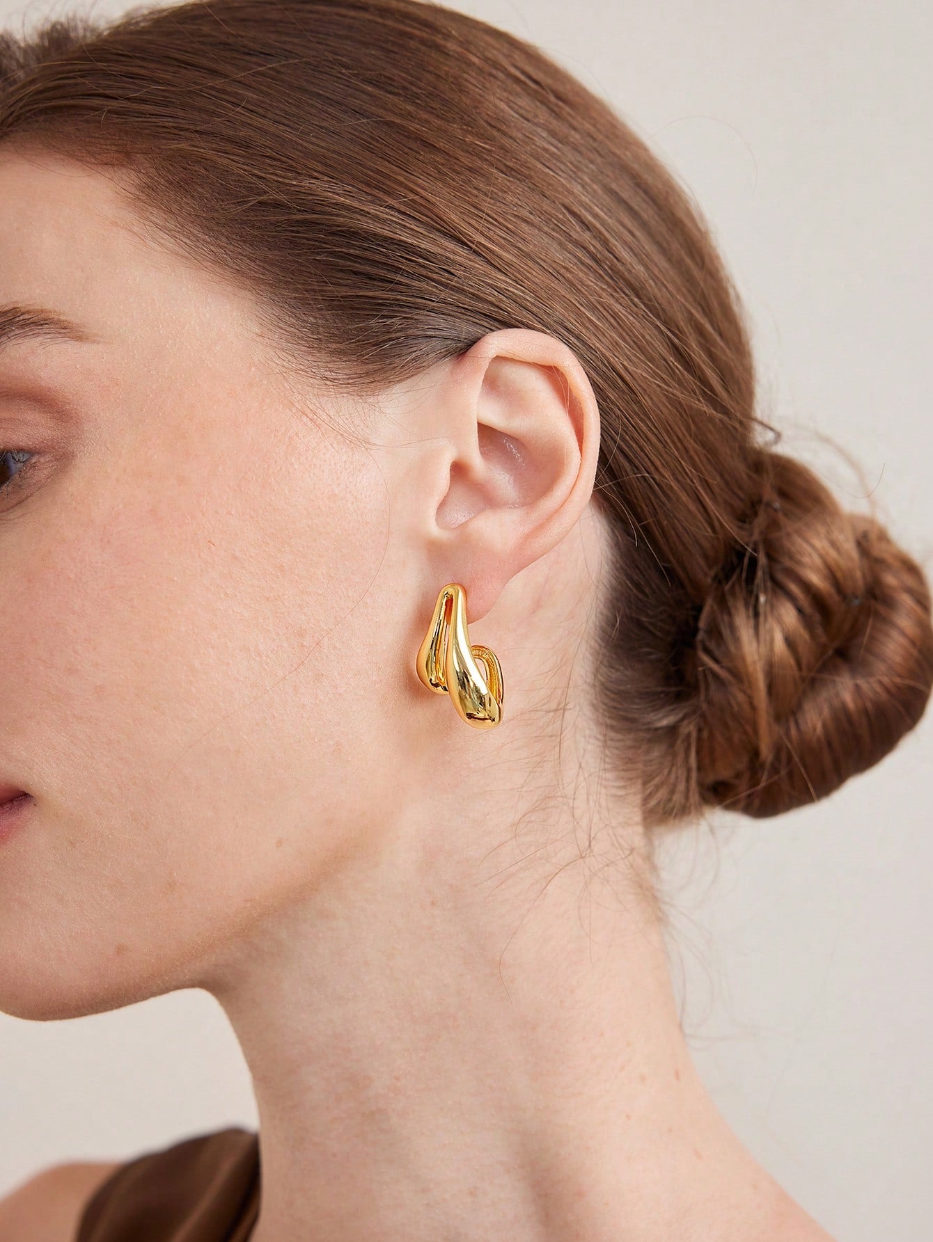 Molten Muse 18K Gold Plated Sculptural Drop Earrings