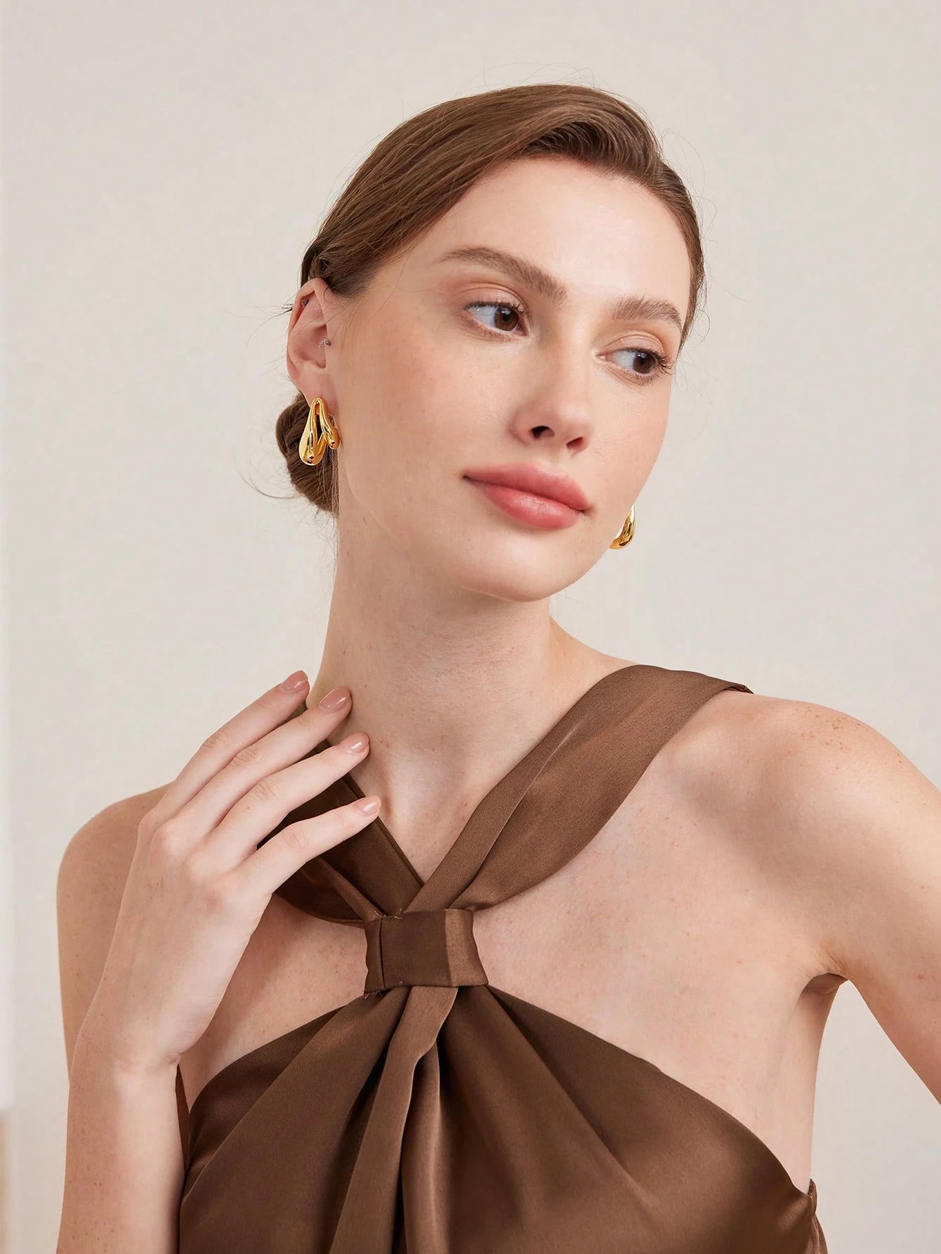 Molten Muse 18K Gold Plated Sculptural Drop Earrings