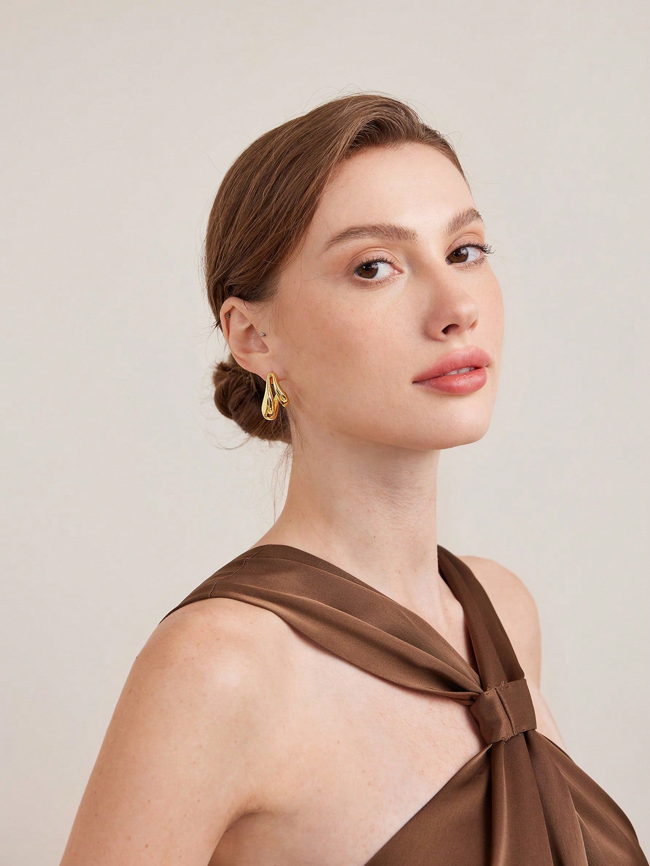 Molten Muse 18K Gold Plated Sculptural Drop Earrings