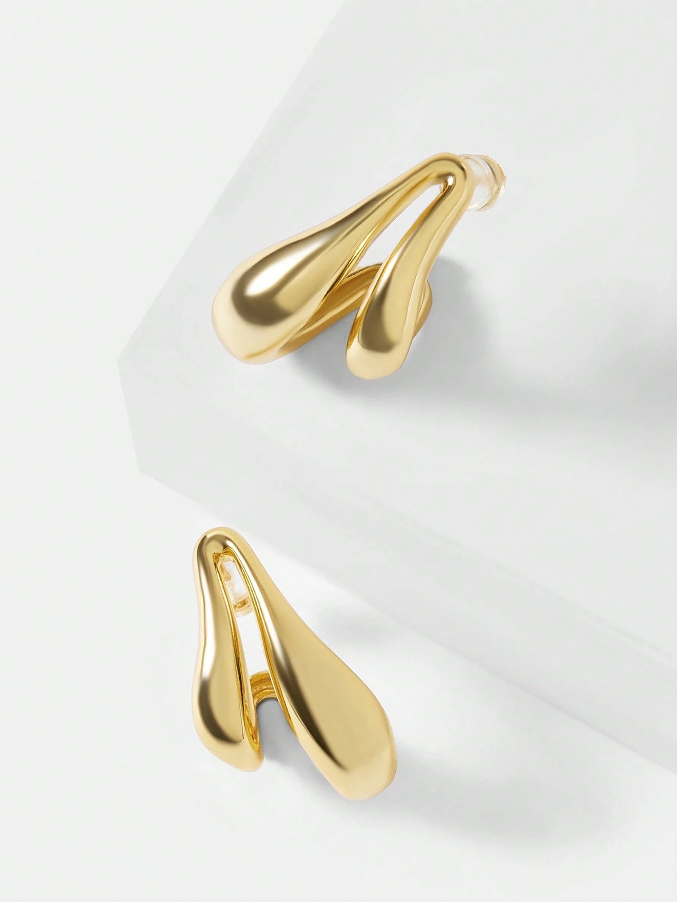 Molten Muse 18K Gold Plated Sculptural Drop Earrings