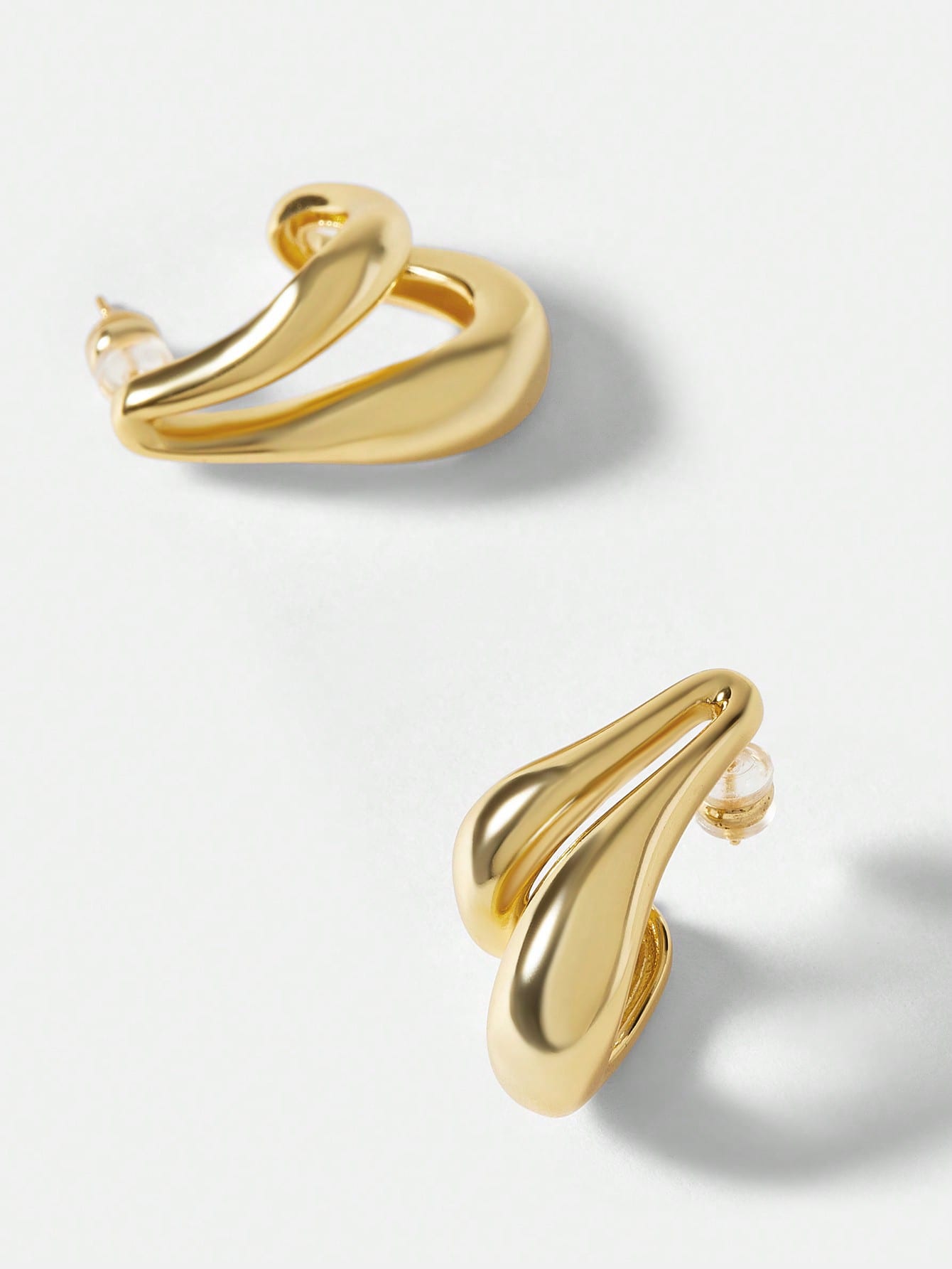 Molten Muse 18K Gold Plated Sculptural Drop Earrings