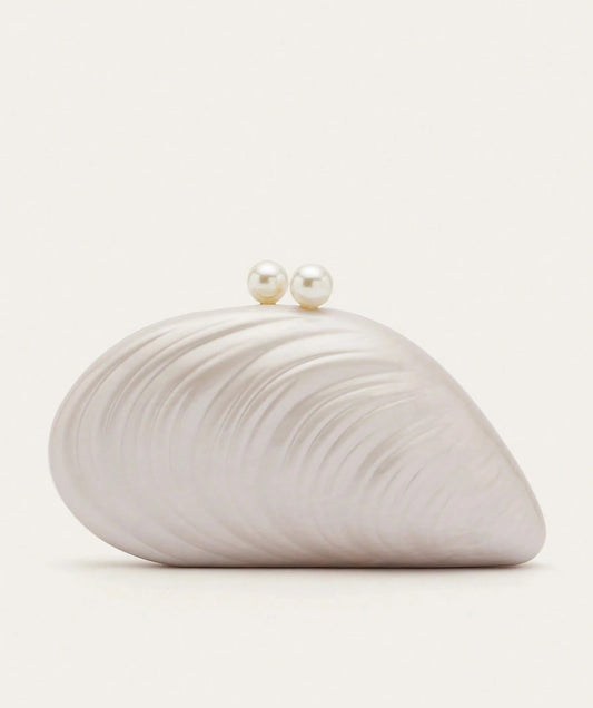 Pearl Shell Statement Clutch