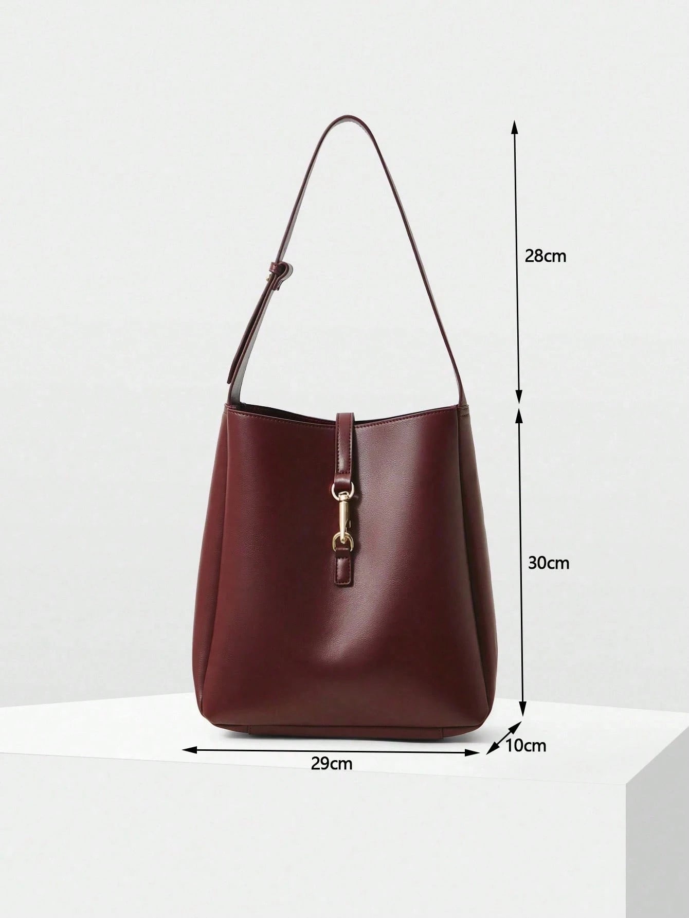 Quiet Form Leather Shoulder Bag