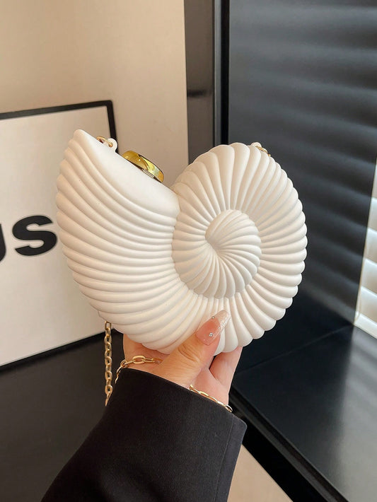 Spiral Shell Sculptural Mini Bag