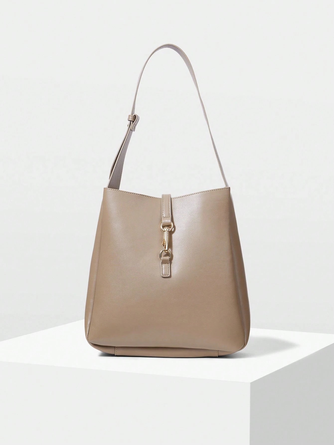 Quiet Form Leather Shoulder Bag
