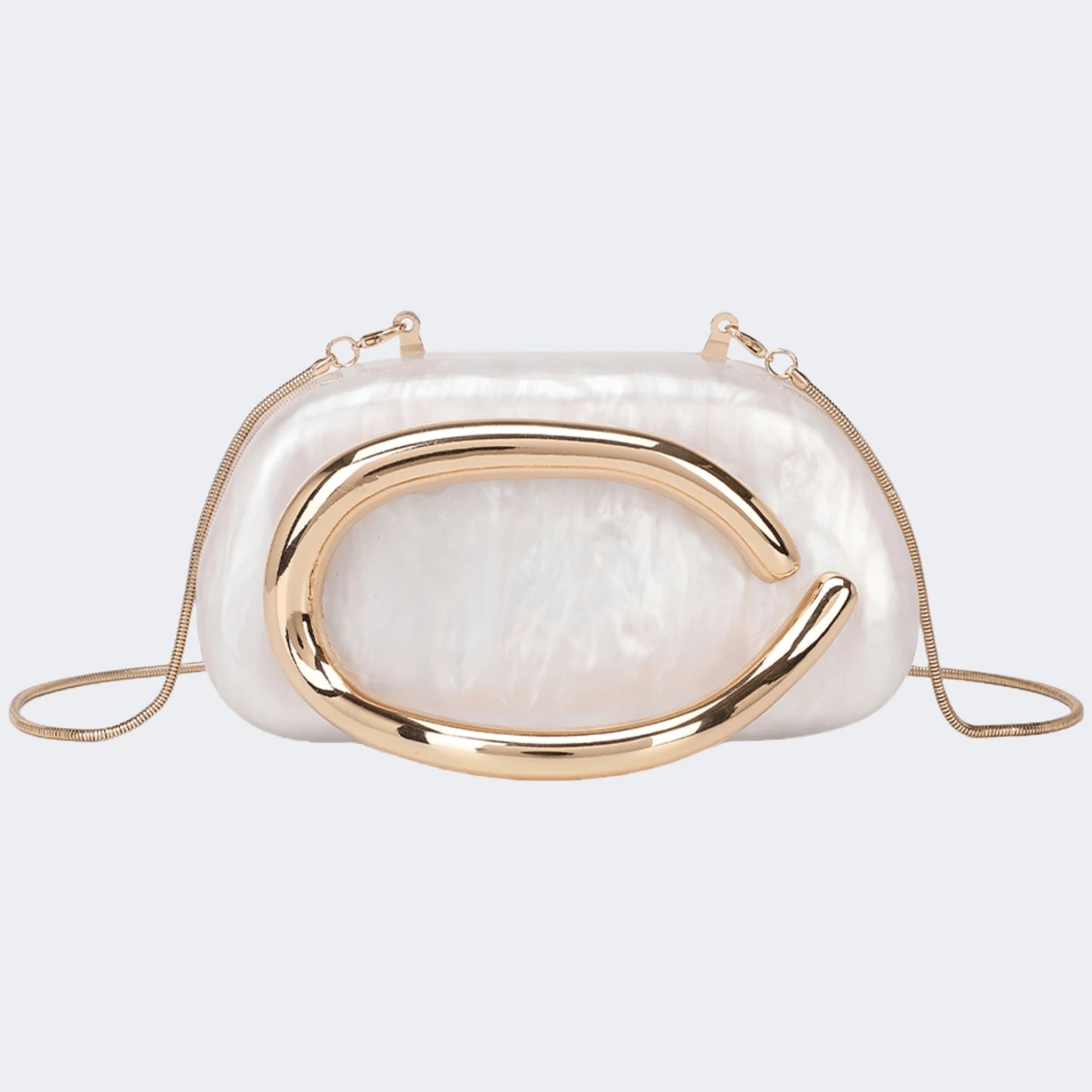 Pearl Curve Sculptural Clutch