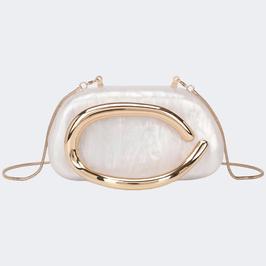 Pearl Curve Sculptural Clutch