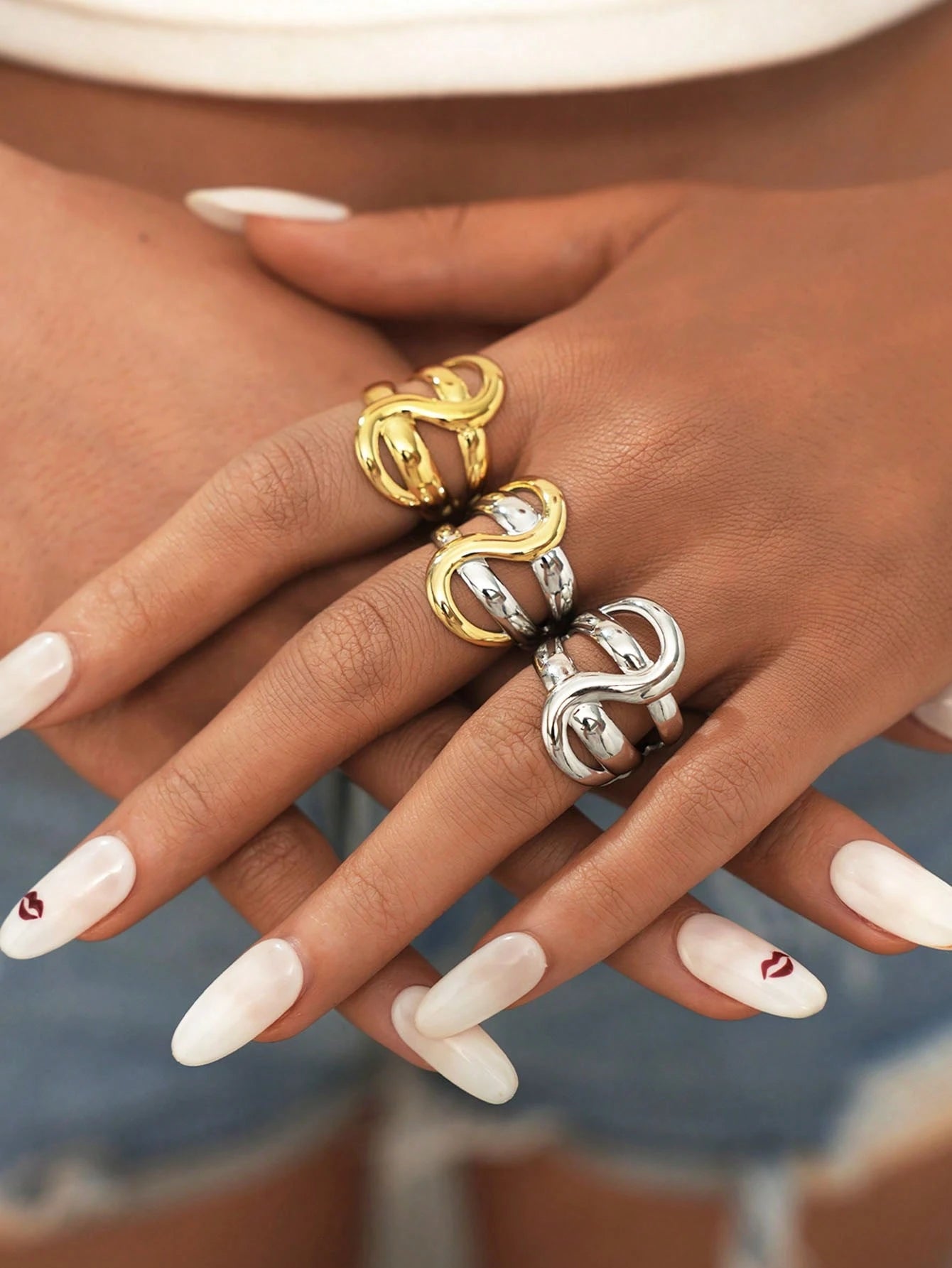 Eclipse Sculptural Adjustable Ring