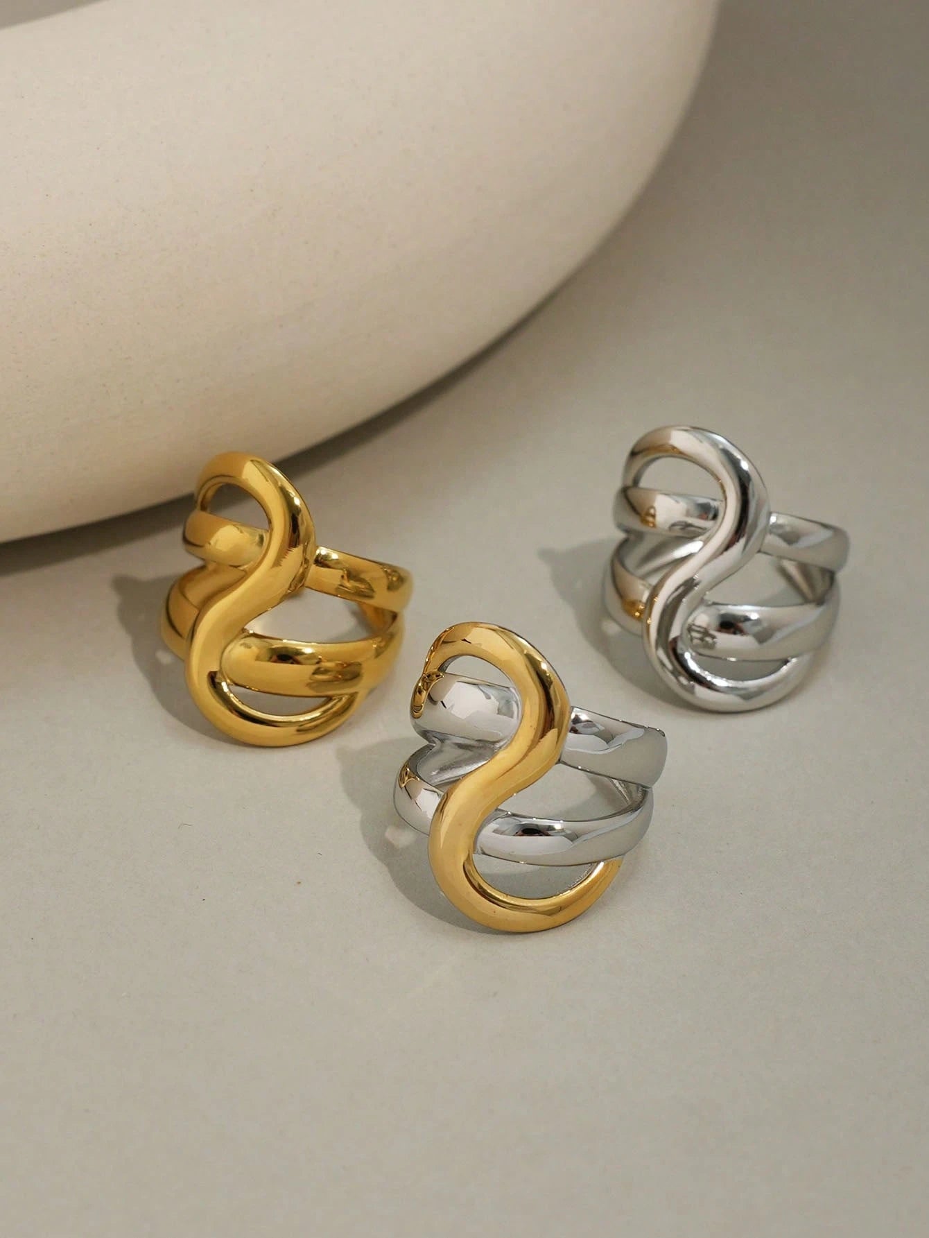 Eclipse Sculptural Adjustable Ring