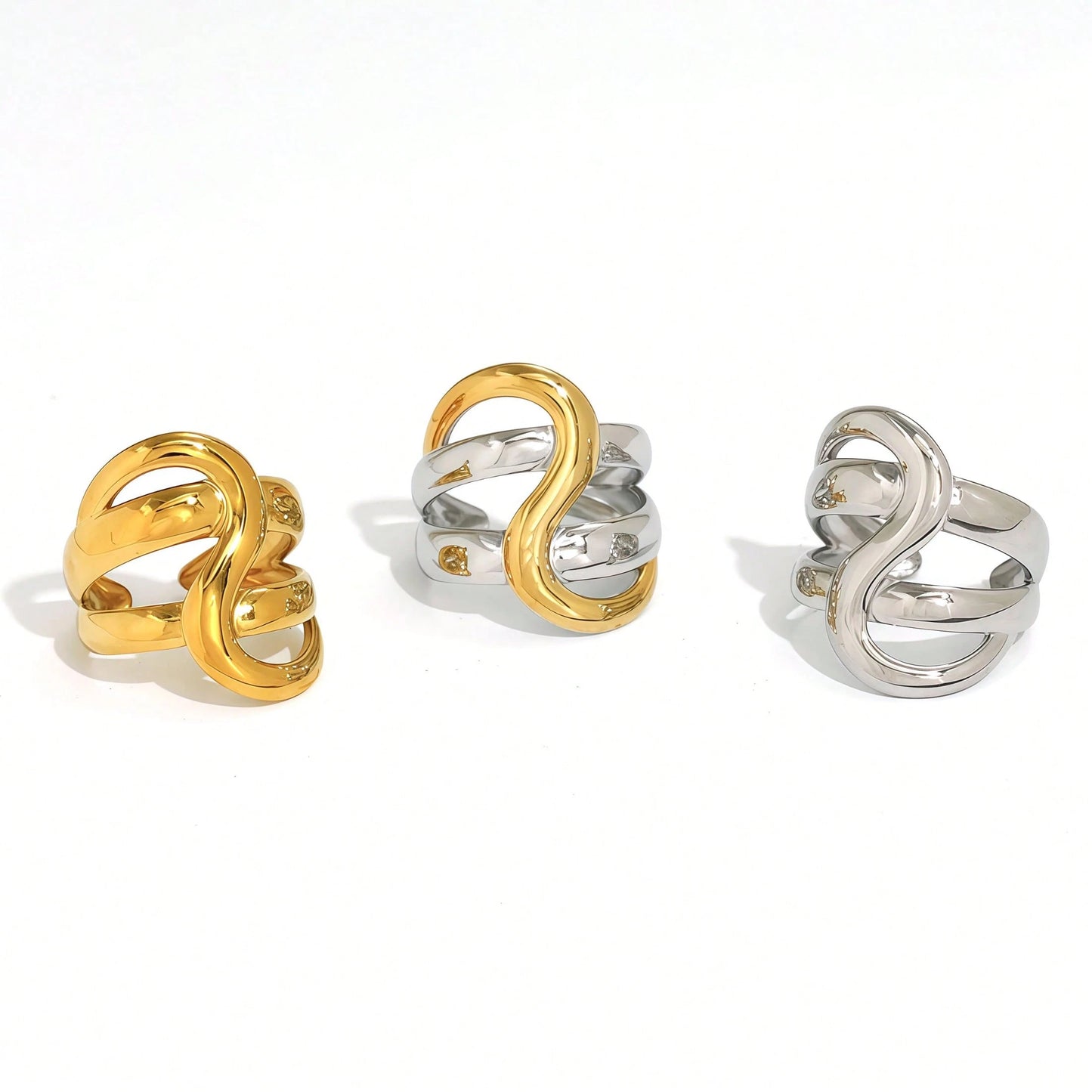 Eclipse Sculptural Adjustable Ring