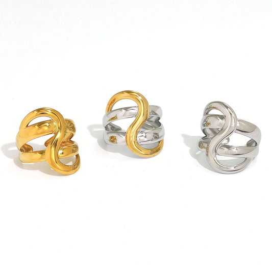 Eclipse Sculptural Adjustable Ring
