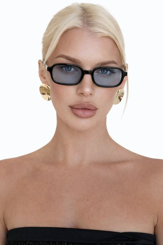 Noir Eclipse Rectangular Sunglasses