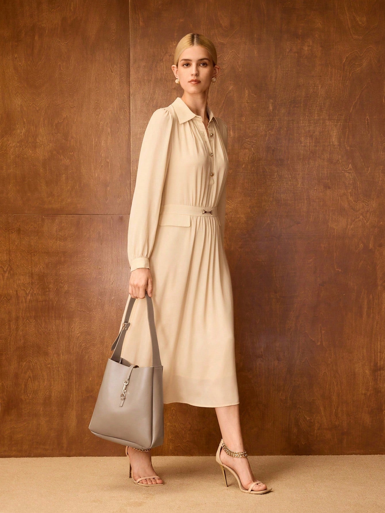 Quiet Form Leather Shoulder Bag