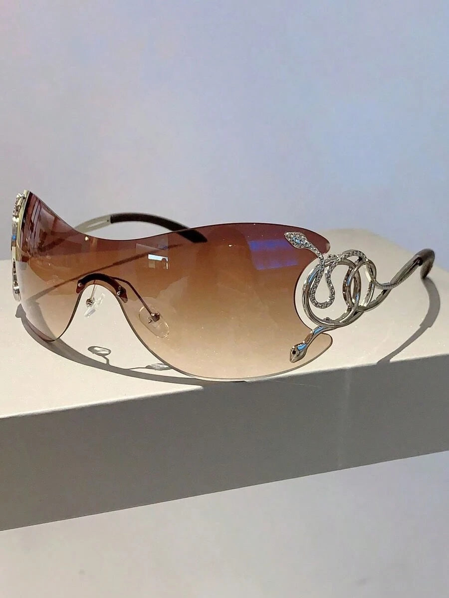 Serpentina Noire Shield Sunglasses