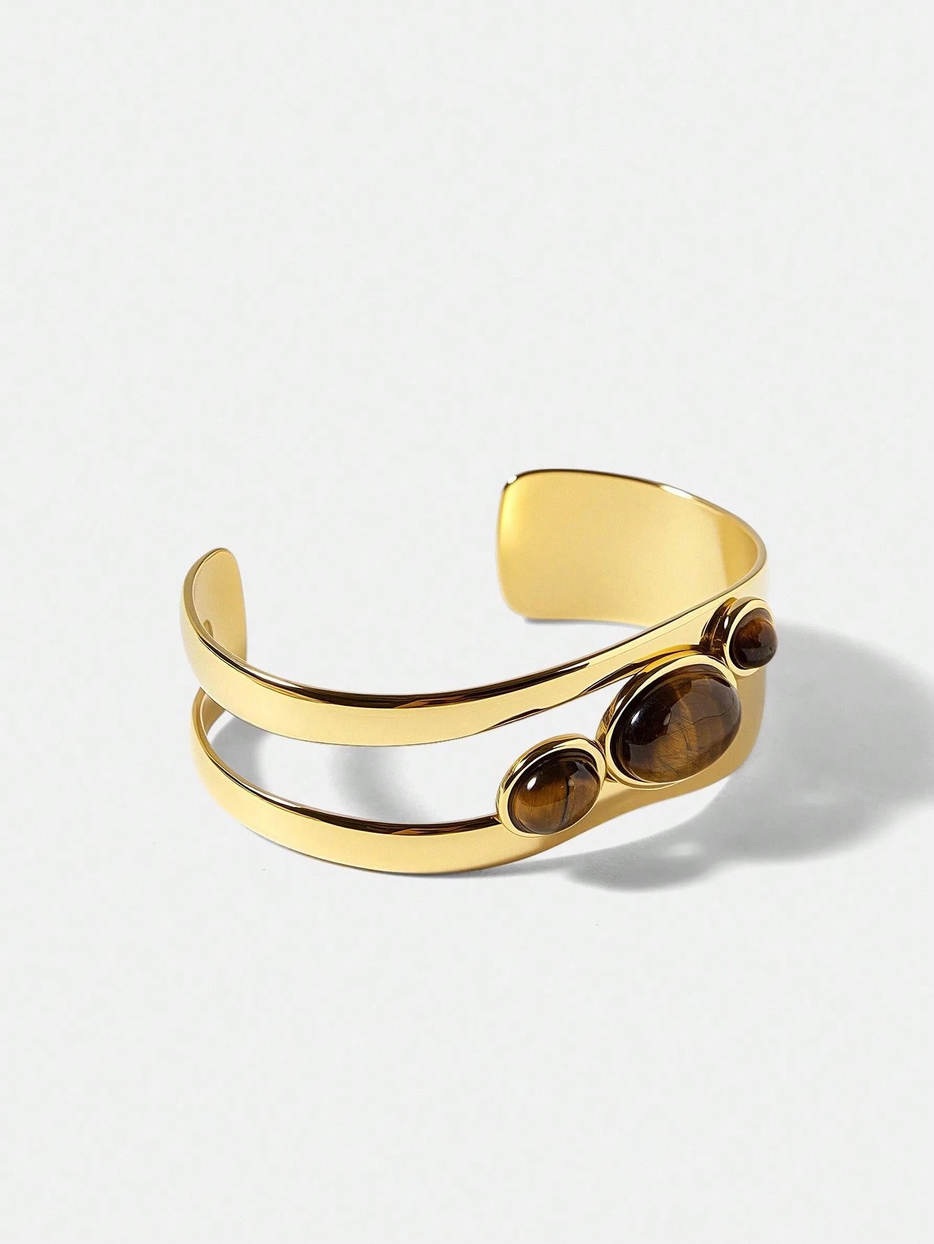 Sculpted Stone Cuff Bracelet