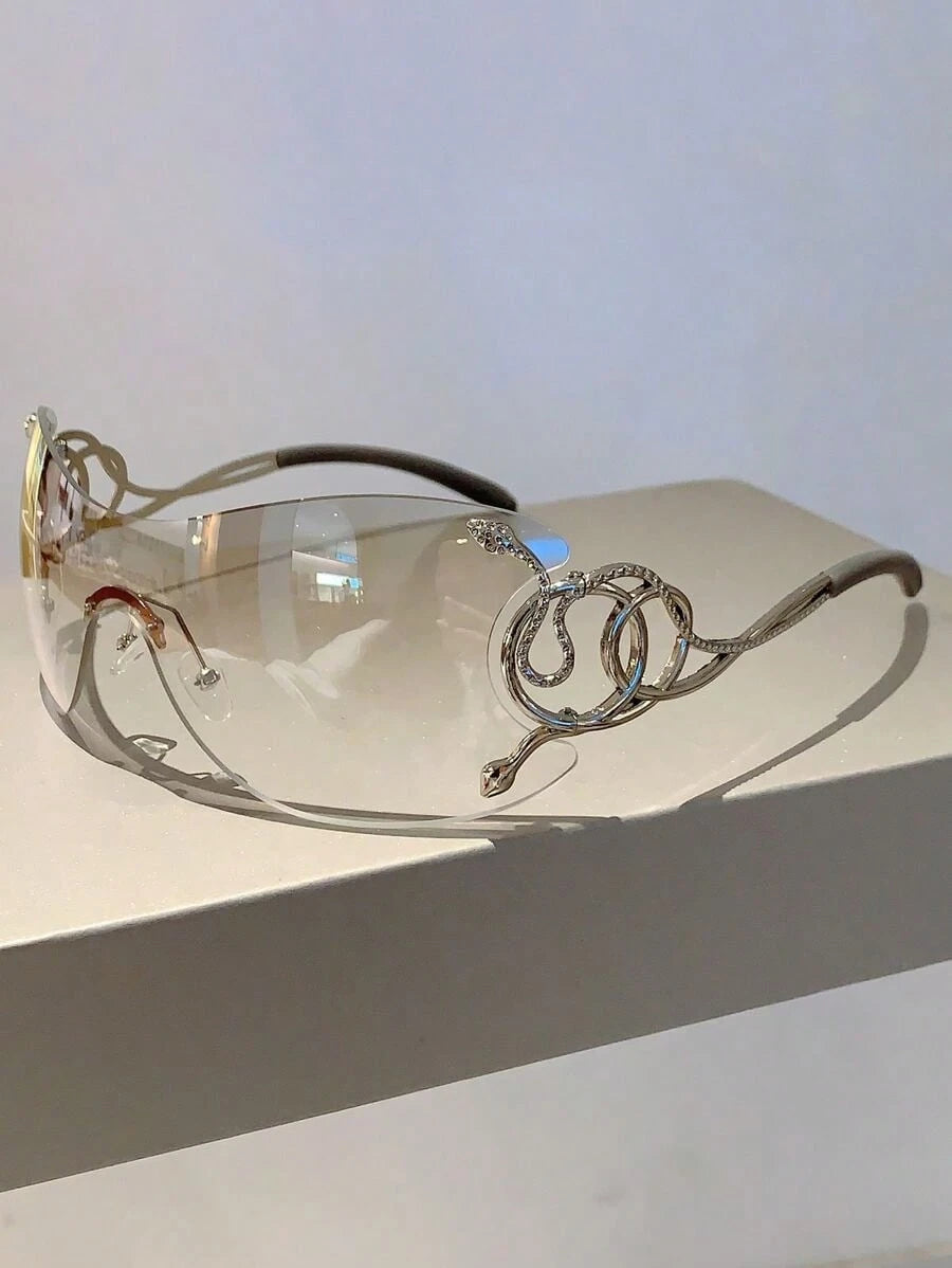 Serpentina Noire Shield Sunglasses