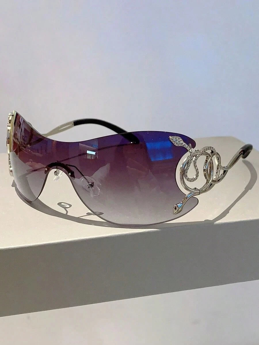 Serpentina Noire Shield Sunglasses