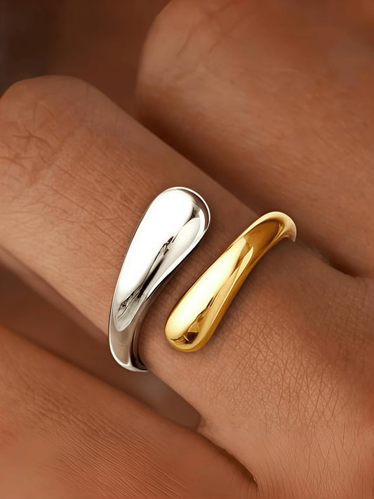 Trendy Teardrop Adjustable Open Ring
