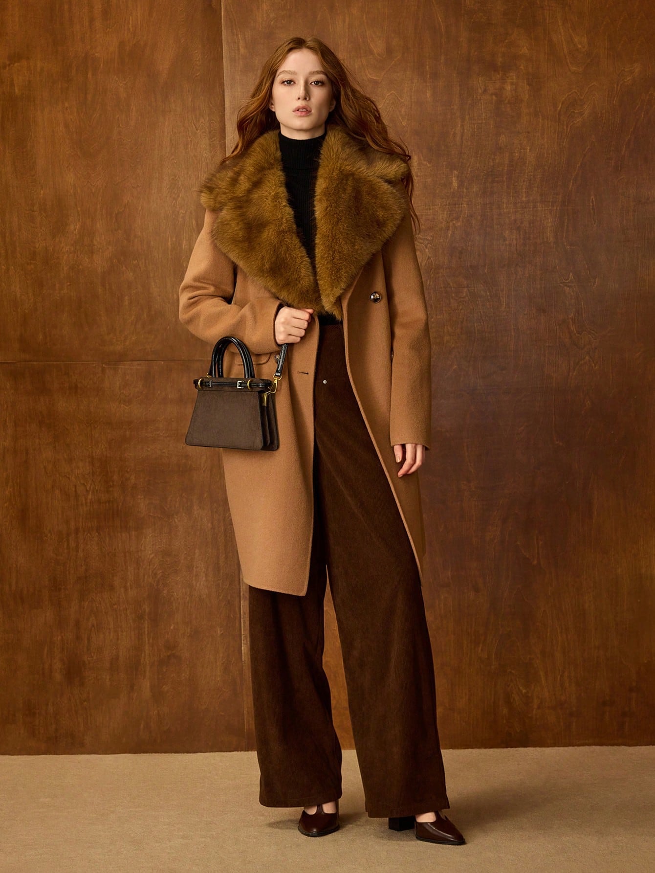 Structured Leather Top-Handle Bag